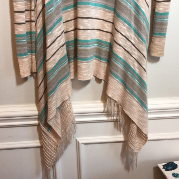 New Directions Fringed Cardigan; S - Picture 4 of 7
